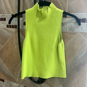 Kittenish lime green high neck crop